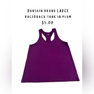 Danskin Purple Relaxed Racerback Tank Top